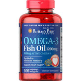 น้ำมันปลา OMEGA3 1200mg OMEGA3 น้ำมันปลา 100 แคปซูล PURITAN'S PRIDE